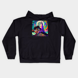 Coit tower v1 (no text) Kids Hoodie